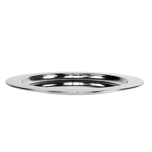 Floristik24 Placa decorativa de metal Ø14,5cm plata 1pc