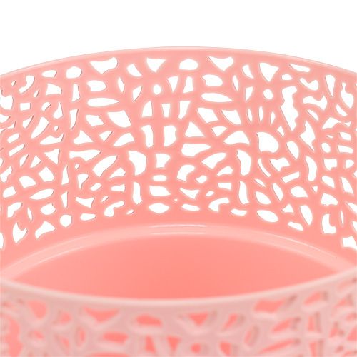 Floristik24 Maceta decorativa de plástico rosa Ø13cm H13,5cm 1 pieza