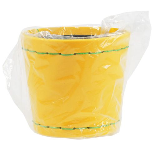 Floristik24 Maceta amarilla Ø12cm H11,5cm, 1pza