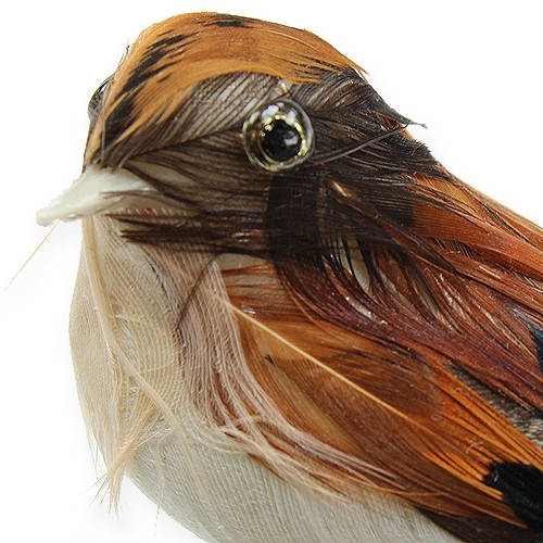 Artículo Pájaros decorativos 9cm en alambre 16 piezas