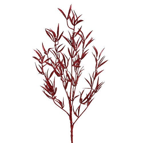 Deco rama roja con mica 69cm 2pcs