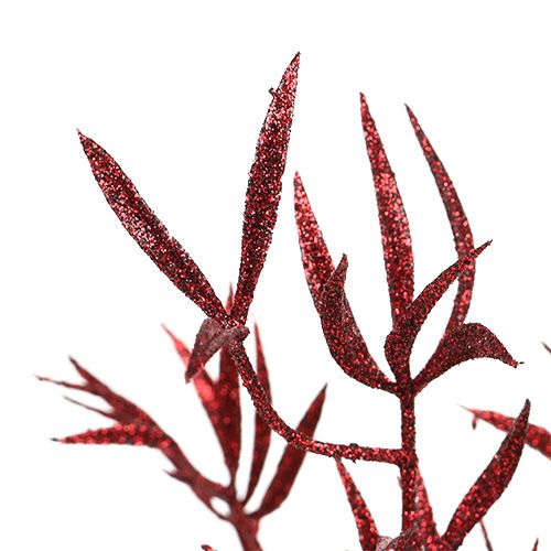 Deco rama roja con mica 69cm 2pcs