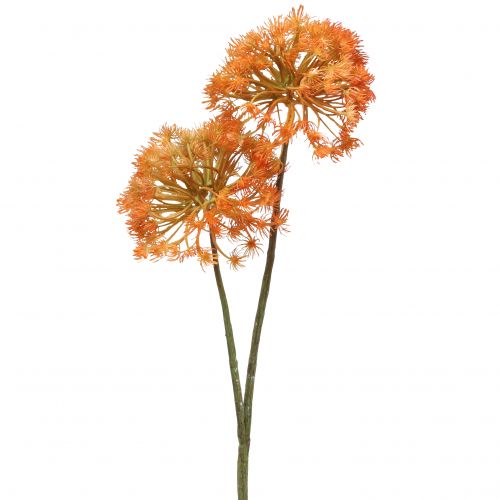Deco rama rama artificial decoración otoño 2 inflorescencias naranja 82cm
