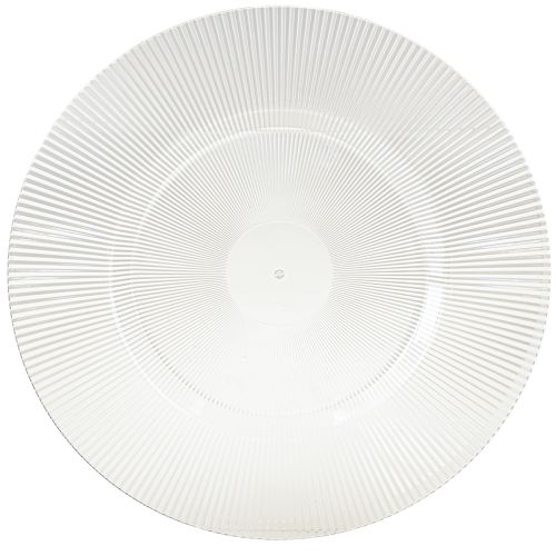 Plato decorativo con ranuras, plato de plástico, plato de plástico transparente Ø33cm