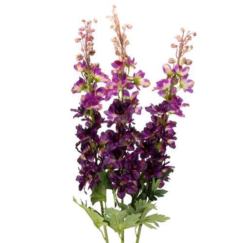 Artículo Delphinium decorativo como flor artificial para elegantes acentos florales, 79 cm, 3 piezas