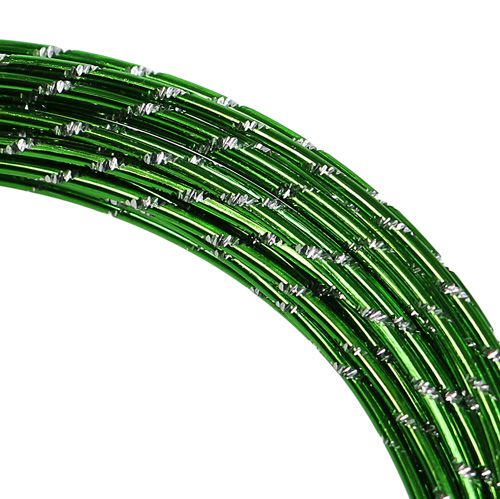 Floristik24 Hilo de aluminio diamante verde manzana 2mm 10m