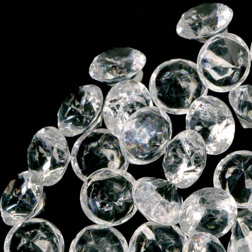 Artículo Piedras decorativas diamante acrílico transparente Ø1.8cm 150g decoración dispersa