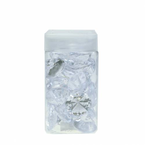 Floristik24 Piedras decorativas diamante claro Ø2.8cm 150g decoración de mesa