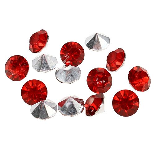 Floristik24 Diamante acrílico 8mm rojo 50g