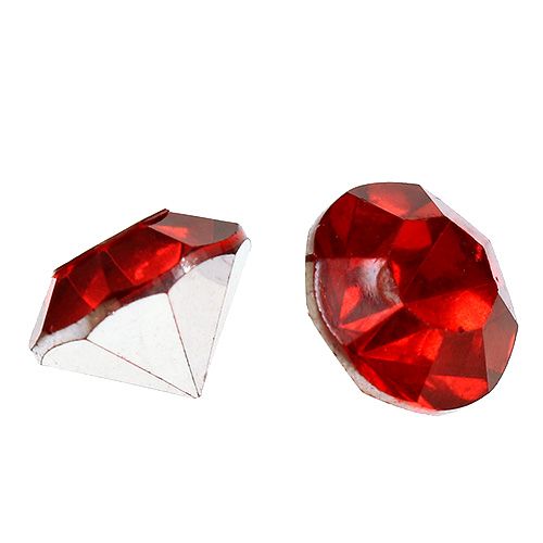 Floristik24 Diamante acrílico 8mm rojo 50g
