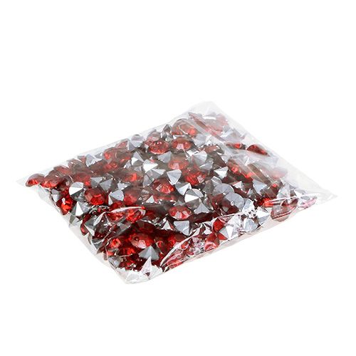 Floristik24 Diamante acrílico 8mm rojo 50g