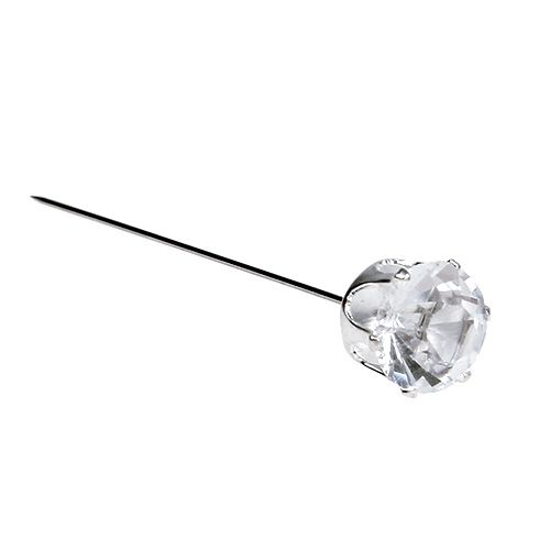 Floristik24 Aguja diamante plata Ø10mm L6cm 36pcs