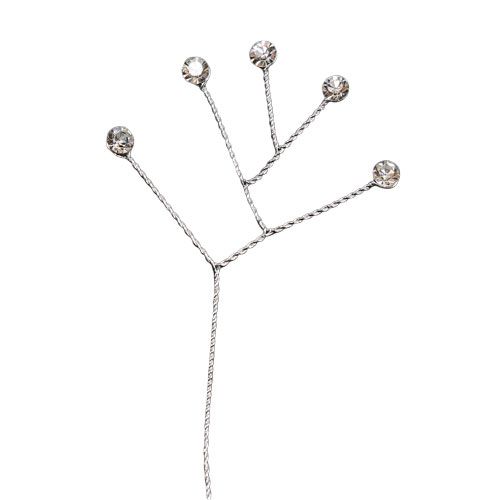 Floristik24 Hilo de diamantes transparente brillante 10cm 12 piezas