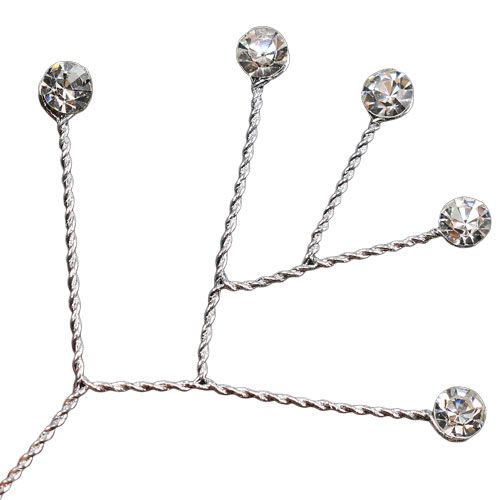 Hilo de diamantes claro brillante 10cm 12pcs