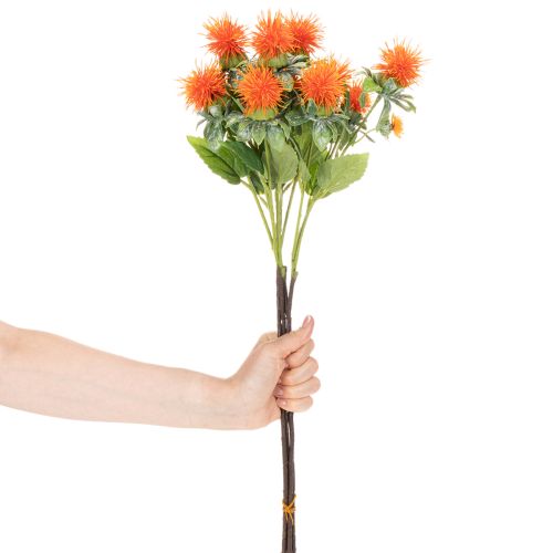 Cártamo artificial naranja como flor artificial para jarrones y decoración, 55 cm, 4 piezas | Floristik24.es