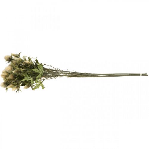 Artículo Thistle artificial deco rama crema 10 cabezas de flores 68cm 3pcs