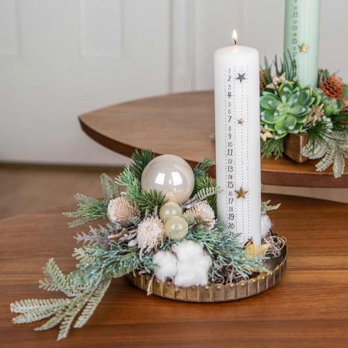 Floristik24 Rama de cardo rama decorativa helada artificialmente invierno 55cm 3ud
