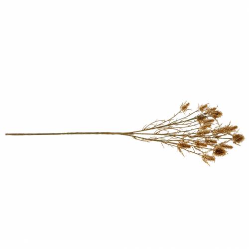 Artículo Rama de cardo artificial Dorado L71.5cm
