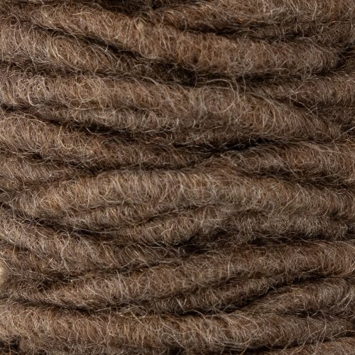 Artículo Cordón de lana marrón, 55m de cuerda decorativa para floristería y manualidades