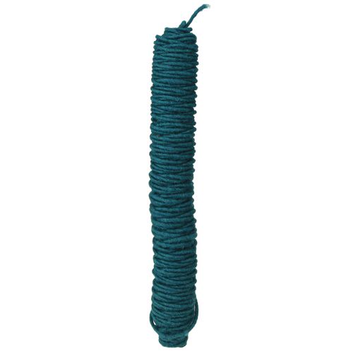 Artículo Hilo de mecha para manualidades, cordón de lana en color petróleo, L55 m