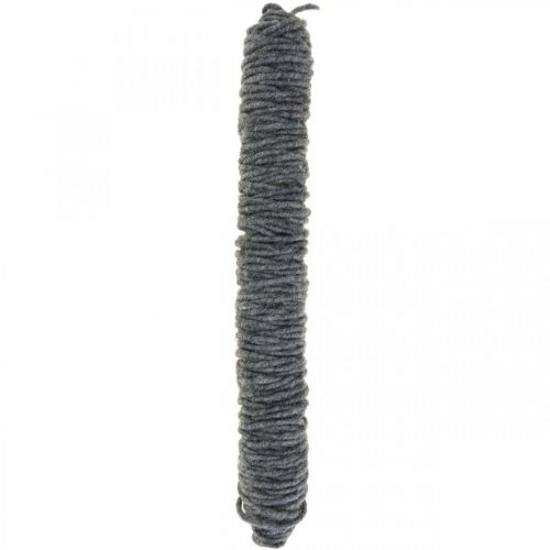 Cordón de fieltro de hilo de mecha, cordón de fieltro, cordón de lana moteado azul 55m