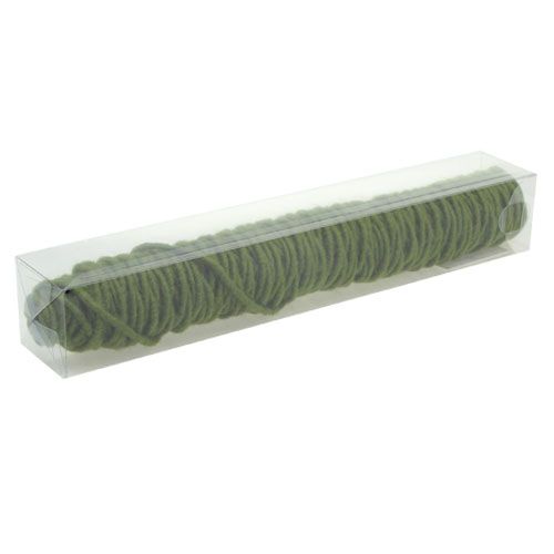 Artículo Hilo de mecha cordón de fieltro cordón de lana verde musgo Ø5mm 50m