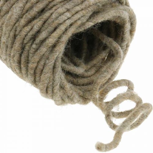 Hilo de fieltro hilo de lana marrón 30m