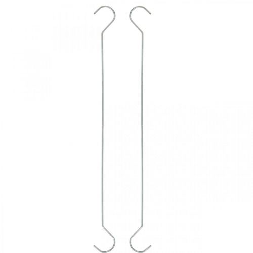Gancho de metal, gancho doble plata M L30cm 5pcs