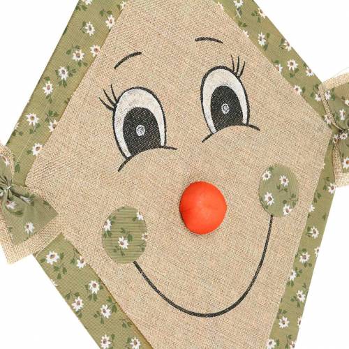 Floristik24 Cometa decorativa otoñal para colgar verde menta-rosa viejo / verde oliva natural 40cm x 57cm 2pcs
