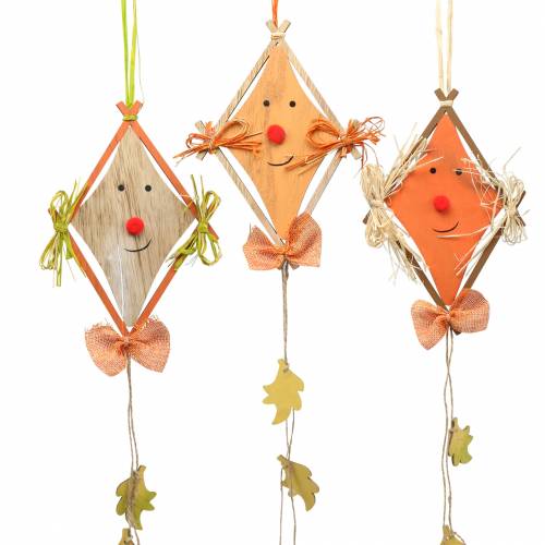 Floristik24 Cometa decorativa otoñal para colgar 20cm x 13cm 3pcs