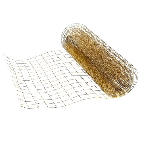Floristik24 Malla de alambre alambre decorativo dorado 35cm 5m
