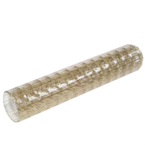 Artículo Malla de alambre alambre decorativo dorado 35cm 5m