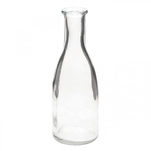 Floristik24 Cesta de alambre botella jarrón decoración de mesa de metal negro 23×9×12cm