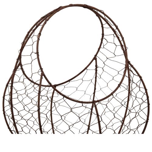 Artículo Cesta de alambre cesta de metal óxido con asa 22,5x11,5x26,5cm
