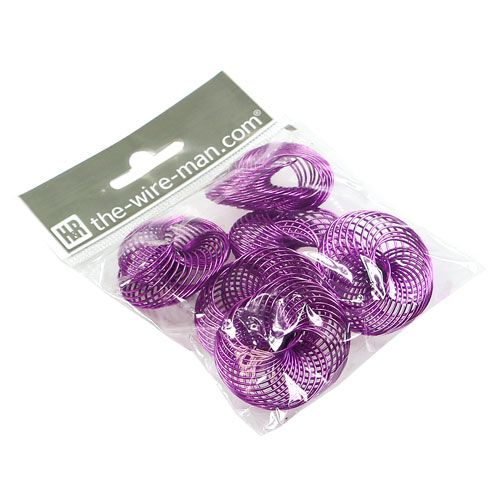 Floristik24 Ruedas de alambre Lavanda Ø4,5cm 6pzs