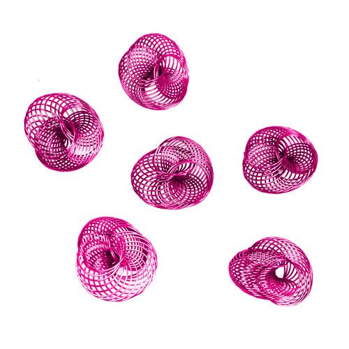 Floristik24 Ruedas de alambre Rosa Ø4,5cm 6pcs