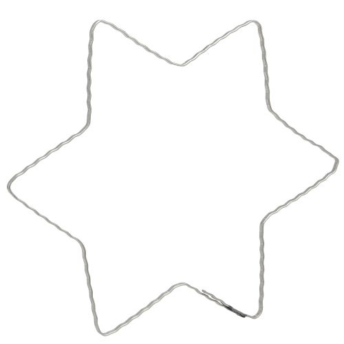 Floristik24 Anillo de estrella de alambre ondulado estrellas para corona navideña 20cm 10uds