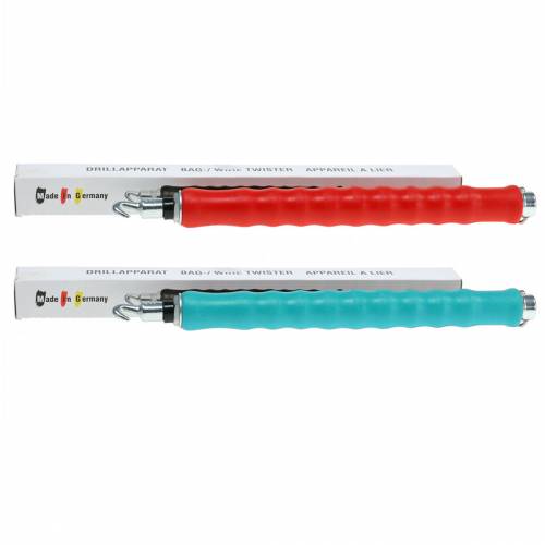 Floristik24 Dispositivo de perforación DrillMaster taladro de alambre Twister rojo o azul 31cm