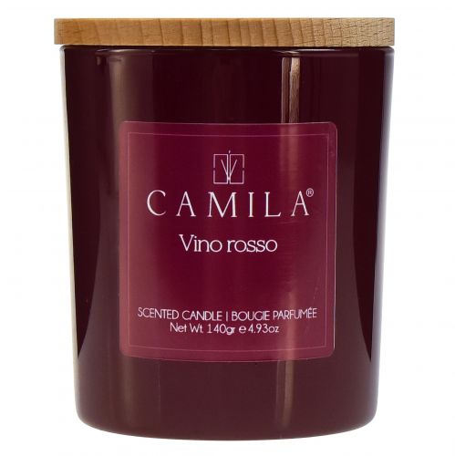 Artículo Vela perfumada en vaso Camila vino tinto Ø7,5cm H8cm