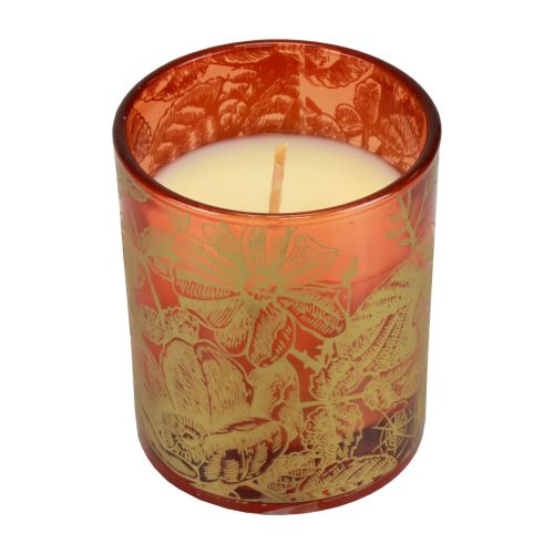 Artículo Vela perfumada Navidad vela roja cristal vela navideña Ø7,5cm