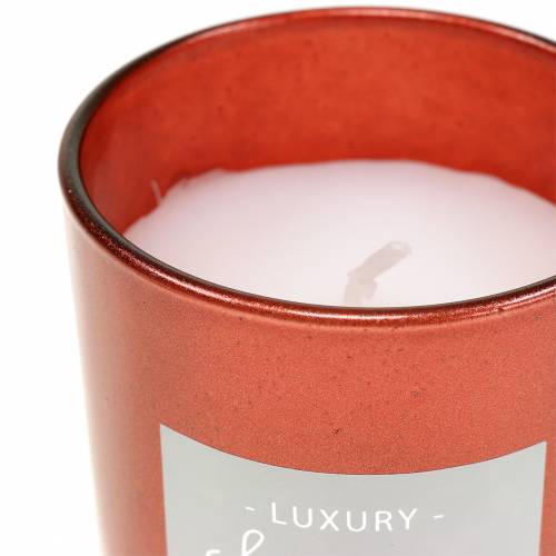 Floristik24 Vela perfumada en vidrio cobre Ø7cm H8.5cm 1 pieza