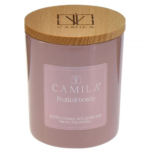 Vela perfumada en vaso Camila frutos del bosque Ø7,5cm H8cm