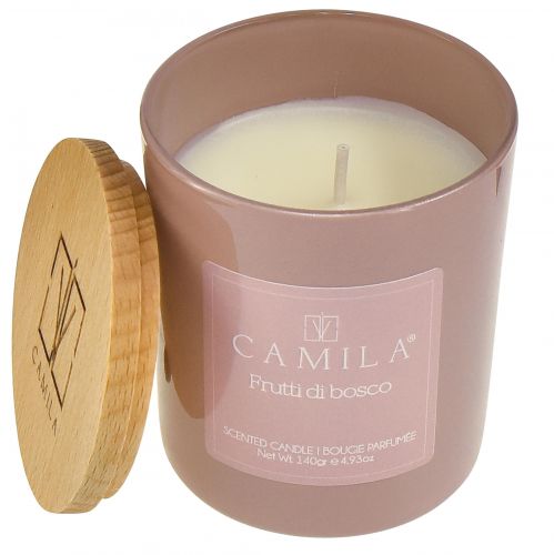 Floristik24 Vela perfumada en vaso Camila frutos del bosque Ø7,5cm H8cm