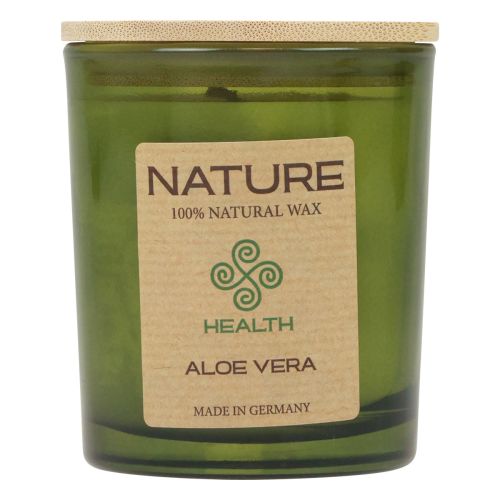 Floristik24 Vela perfumada en vaso de cera natural Aloe Vera 85×70mm