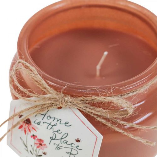 Floristik24 Velas aromáticas en vaso Velas de cera manzanilla Ø10cm H8.5cm 3pcs