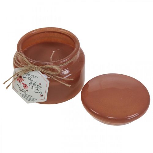 Floristik24 Velas aromáticas en vaso Velas de cera manzanilla Ø10cm H8.5cm 3pcs