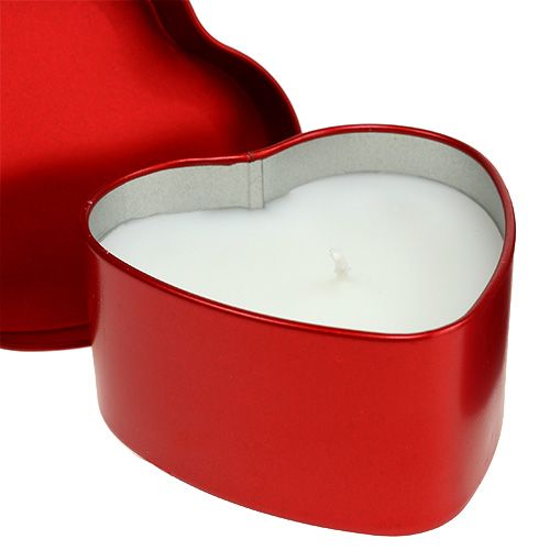 Floristik24 Velas perfumadas en forma de corazón rosa / rojo 7cm x3.5cm 2pcs