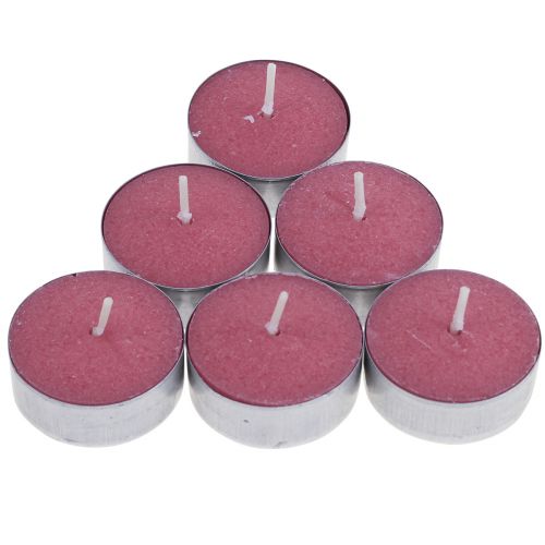 Floristik24 Velas perfumadas fresa, aroma candelita, vela perfumada ambiente Ø3,5cm H1,5cm 18 piezas