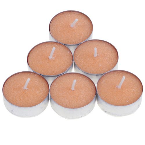 Floristik24 Velas aromáticas naranja, aroma de velas de té, vela aromática de habitación Ø3,5cm H1,5cm 18 piezas