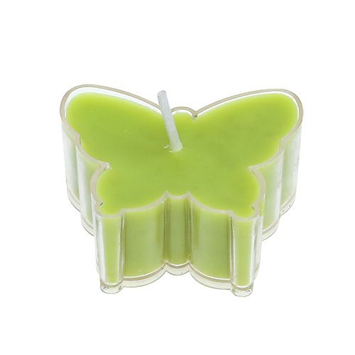 Floristik24 Duftteelicht Mariposa Ø4,8cm H2cm Verde 6pcs